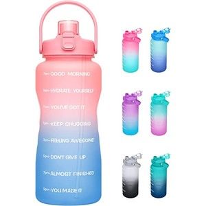HydroPal Half Gallon Water Bottles With Straw, 64 oz
